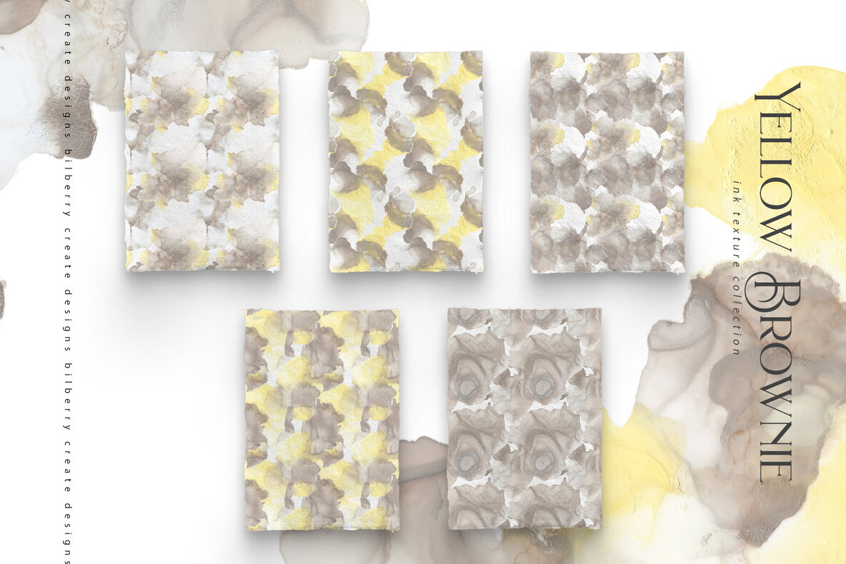 Yellow Brownie Ink Texture 14