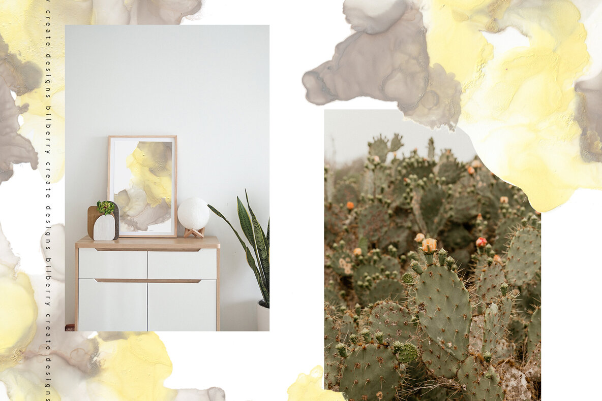 Yellow Brownie Ink Texture 15