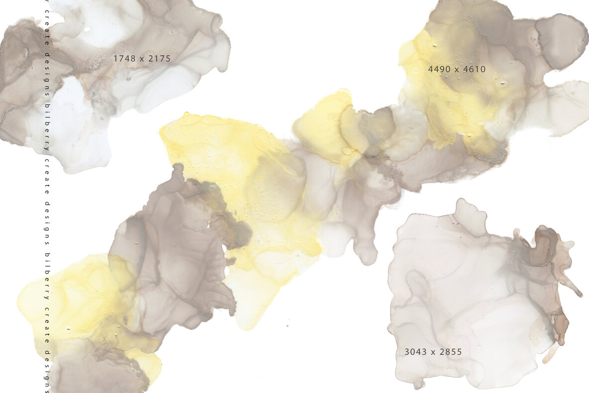 Yellow Brownie Ink Texture 16