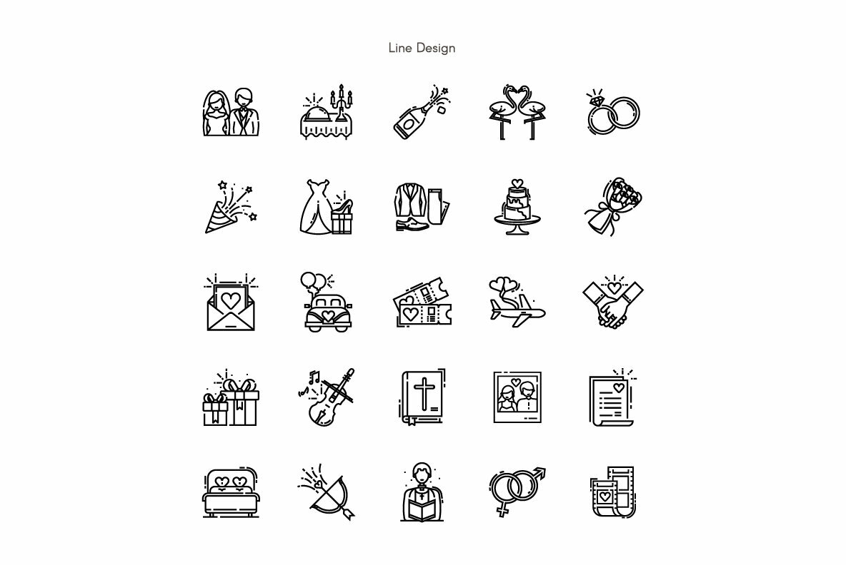 Wedding Premium Icon Pack 4