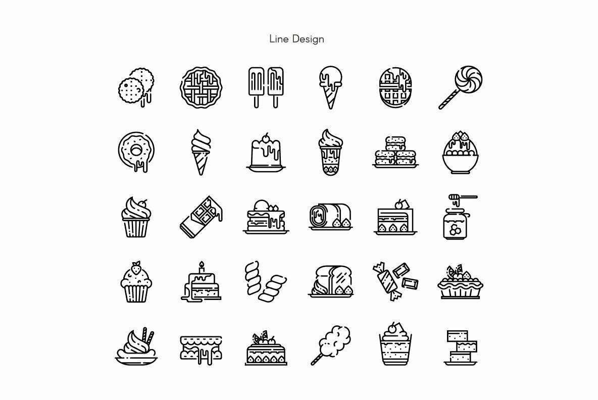 Sweet and Dessert Premium Icon Pack 2