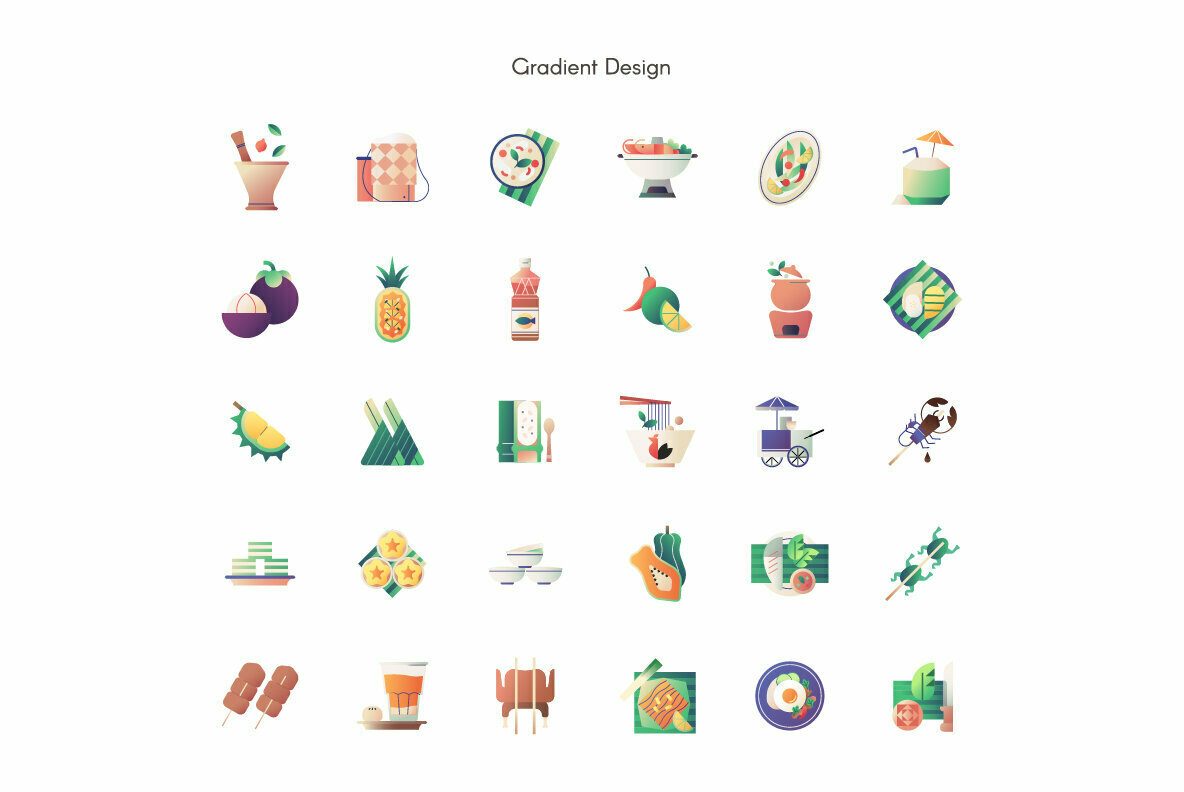 Thai Food Premium Icon Pack 3