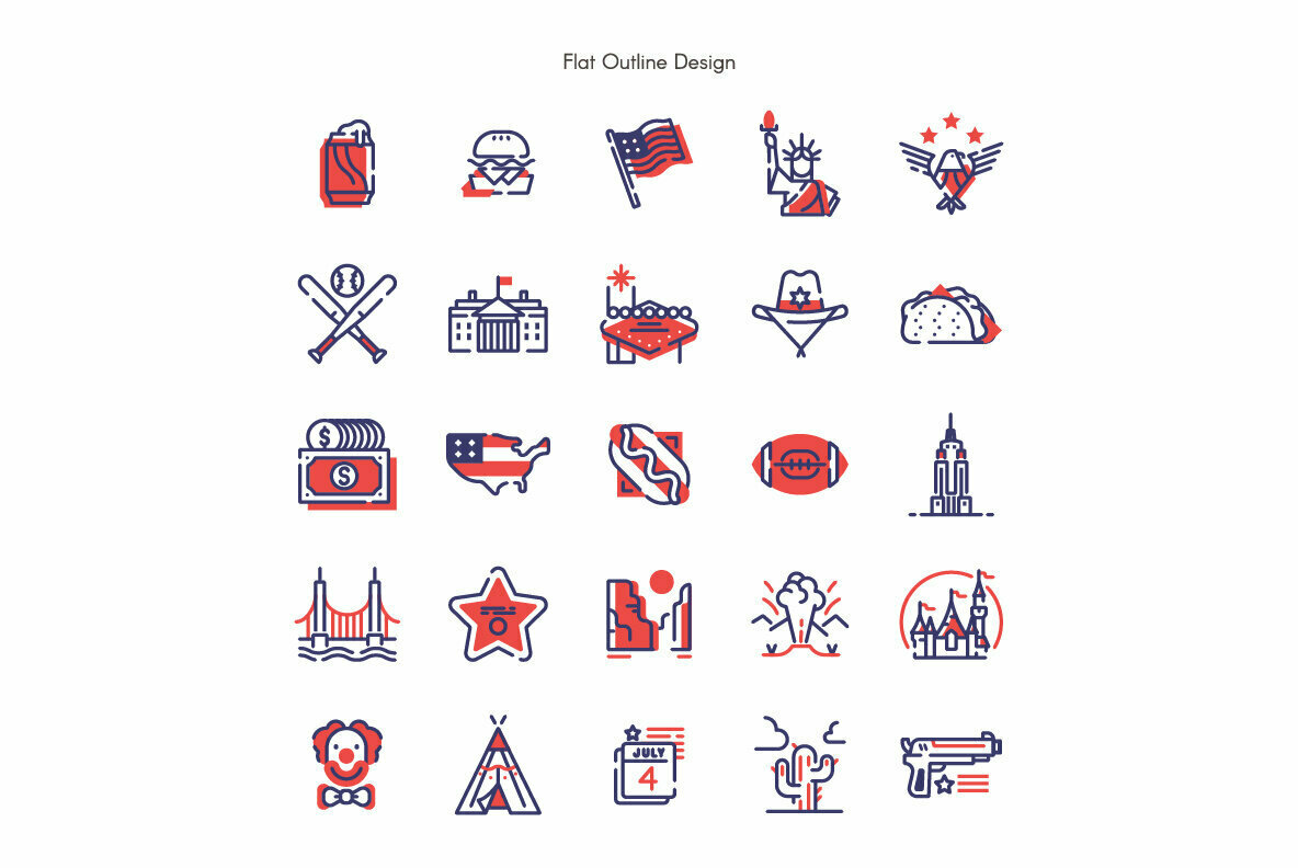 United States Premium Icon Pack 2
