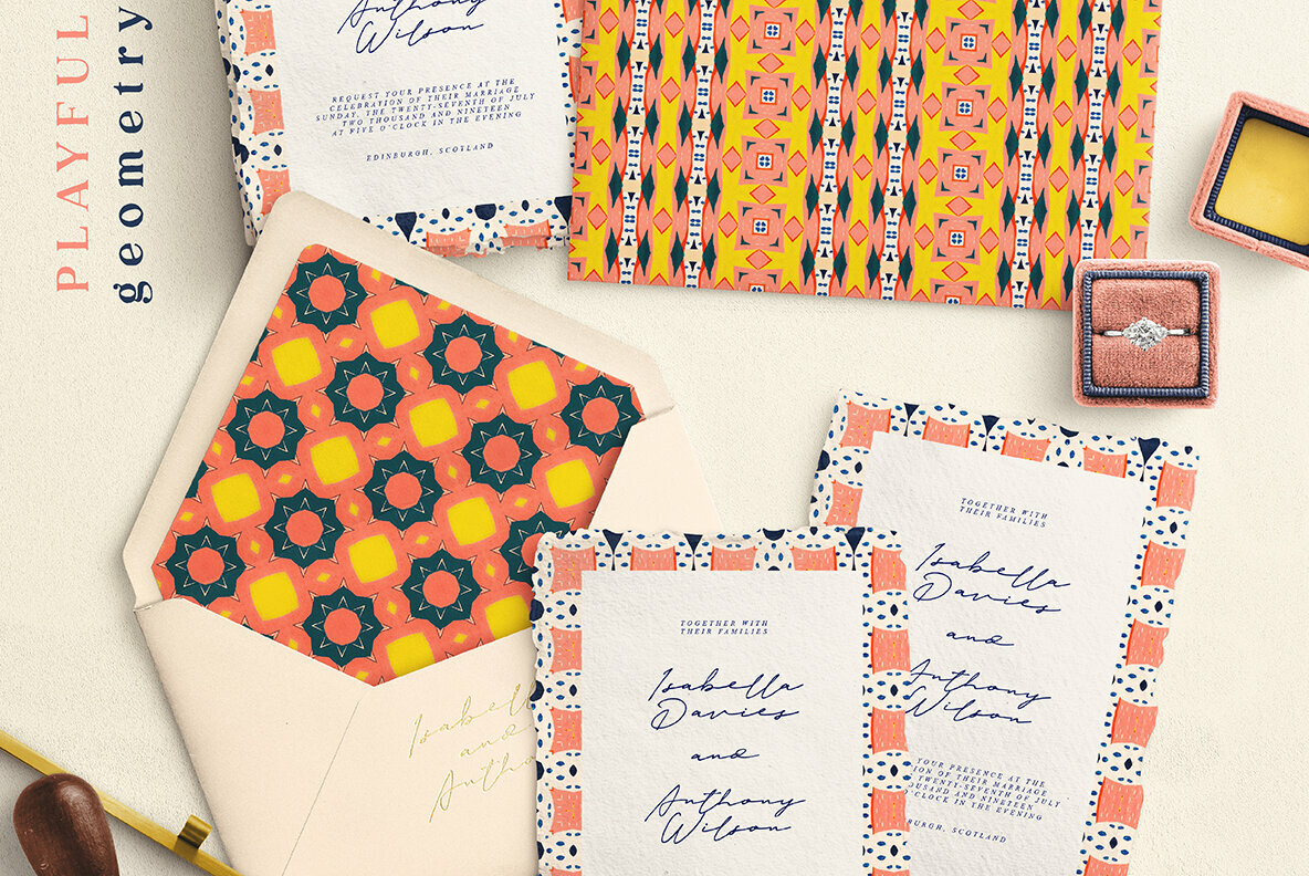 Playful Geometry Seamless Patterns 4