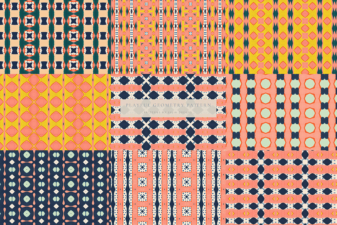 Playful Geometry Seamless Patterns 5