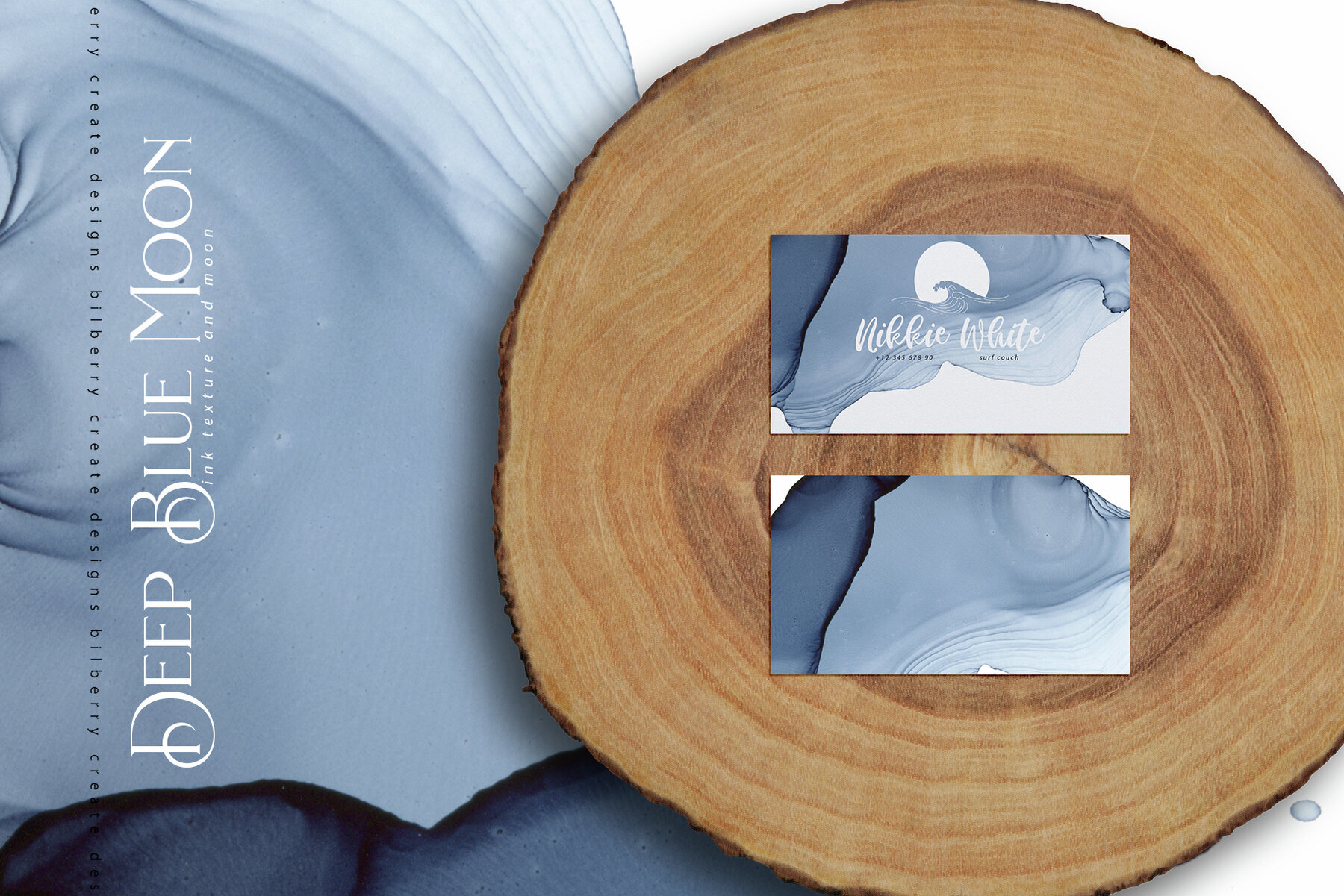 Deep Blue Moon ink texture 2