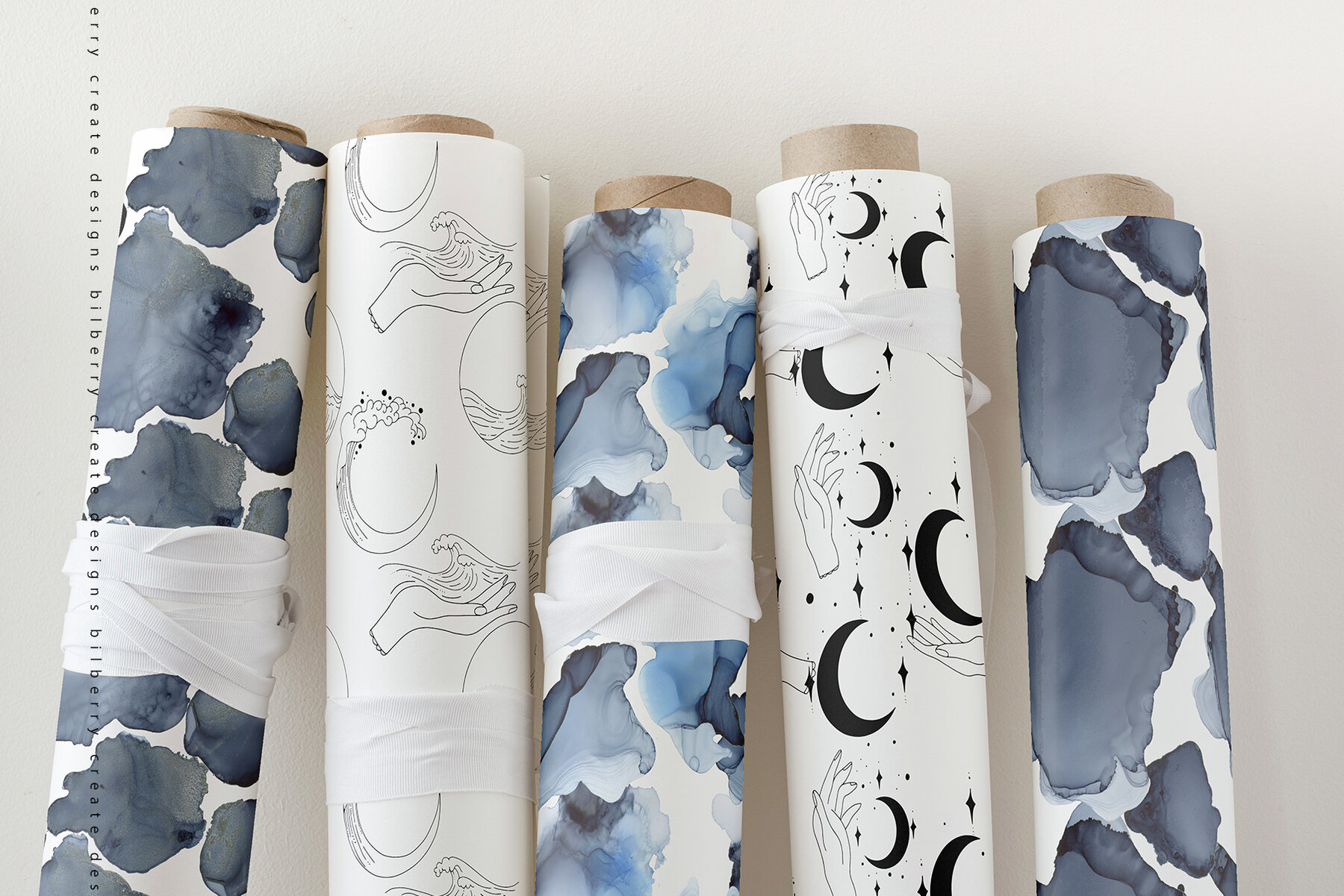 Deep Blue Moon ink texture 6