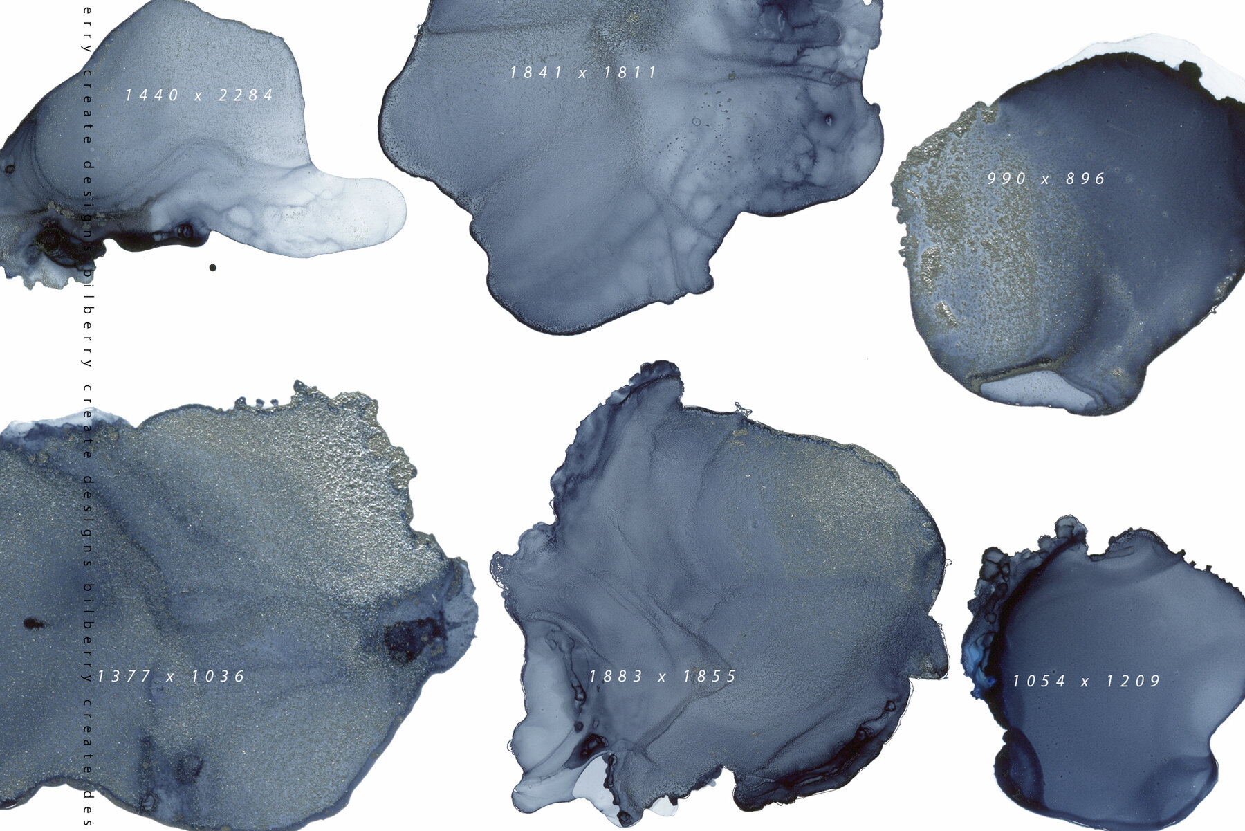 Deep Blue Moon ink texture 7