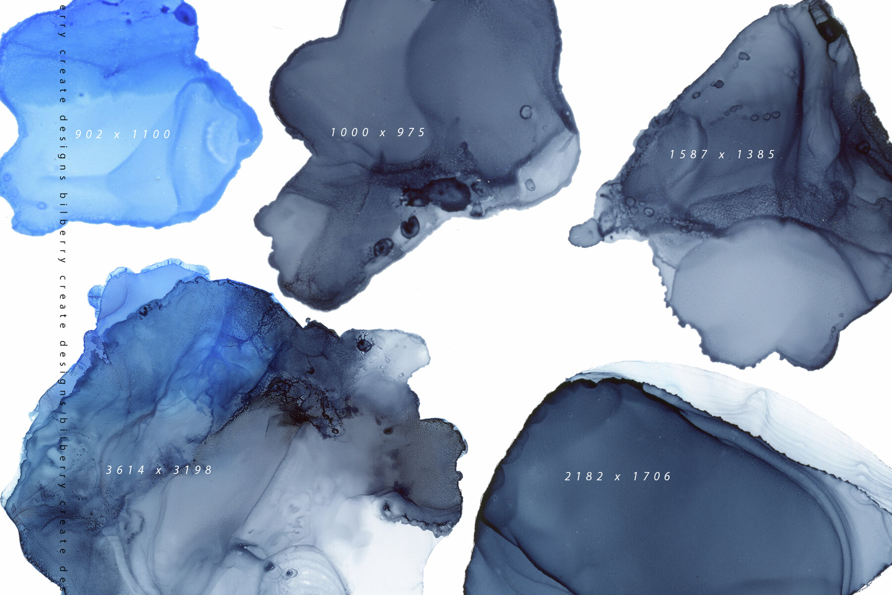 Deep Blue Moon ink texture 11