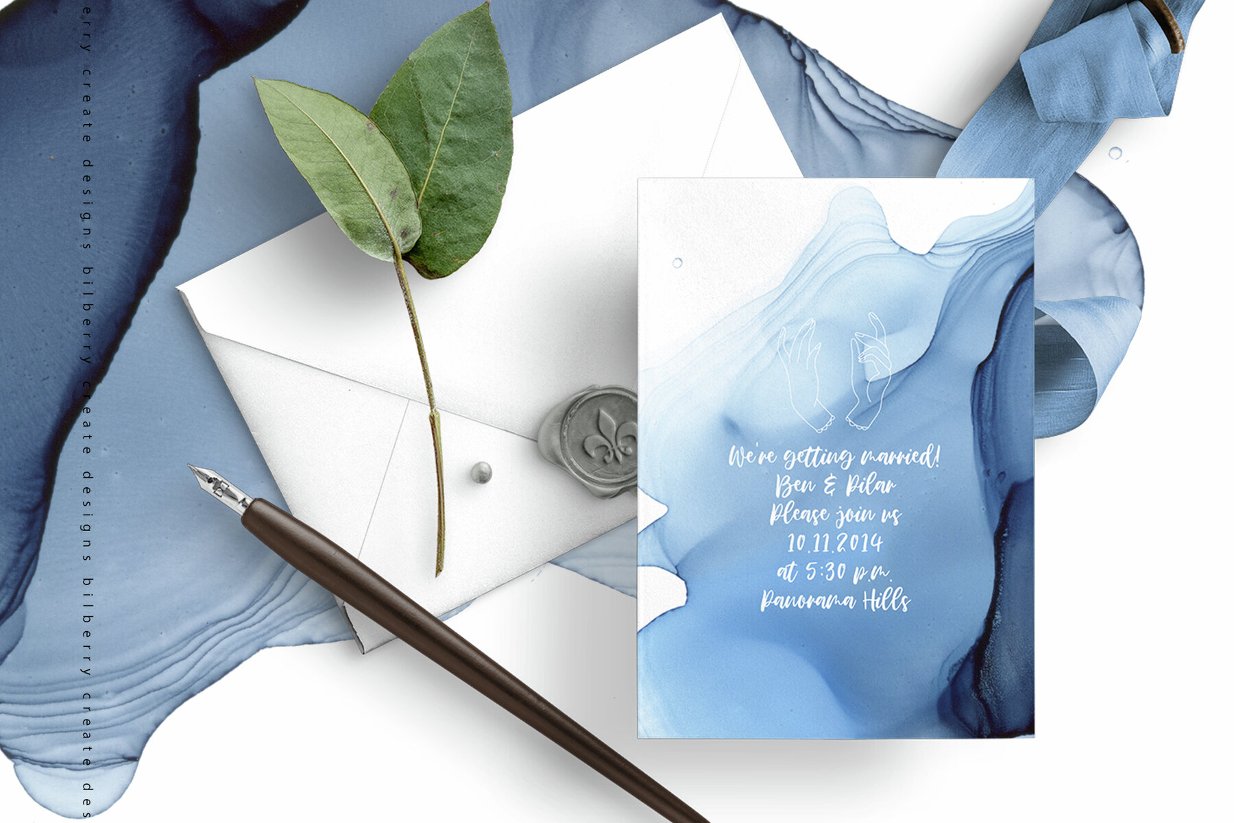 Deep Blue Moon ink texture 12