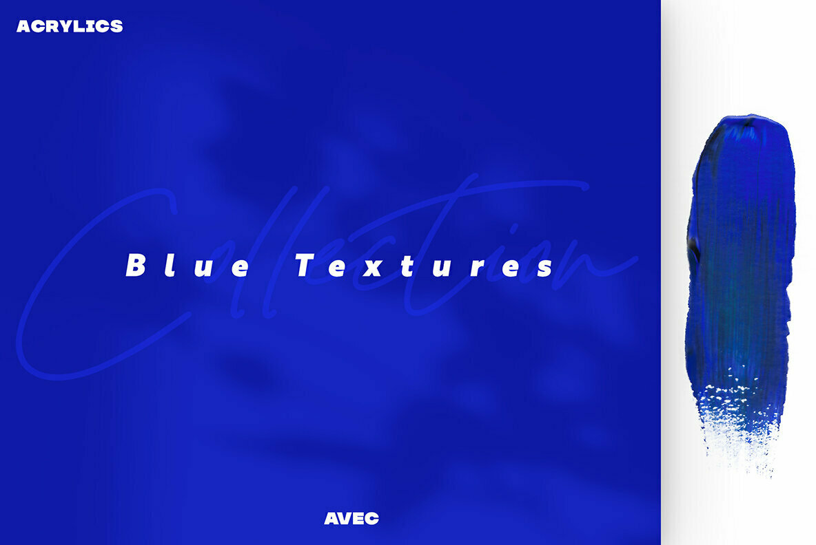 Acrylics Blue Textures Collection 1