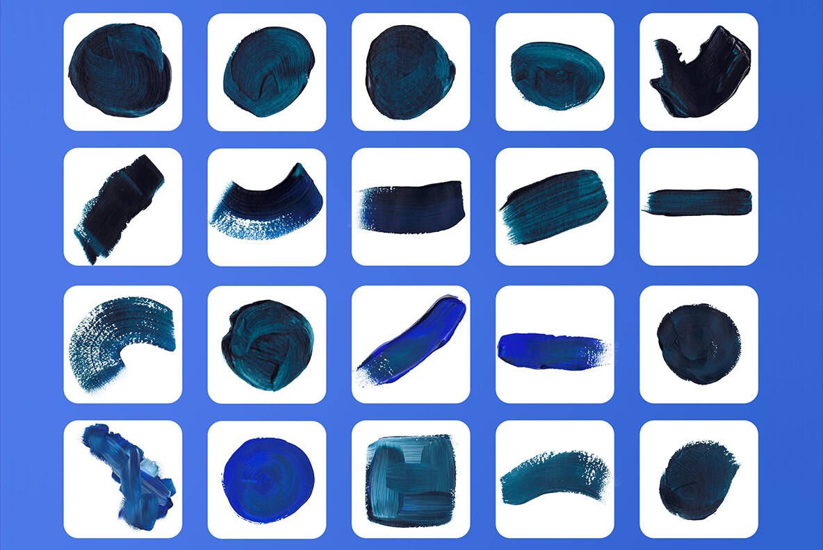 Acrylics Blue Textures Collection 7