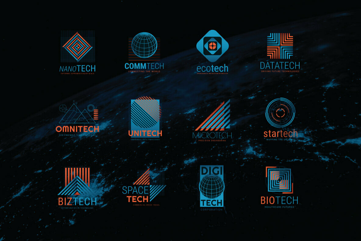 Business Science and Technology Logo Templates Business Science and Technology Logo Templates