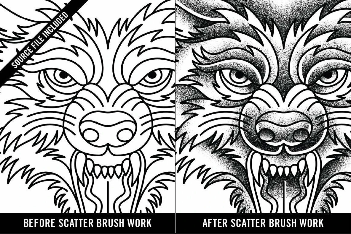 Doggone Grainy Scatter Brushes for Illustrator Doggone Grainy Scatter Brushes for Illustrator