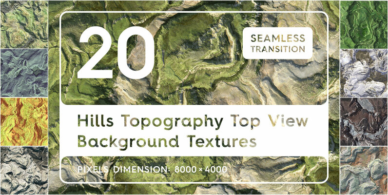 20 Hills Topography Top View Background Textures