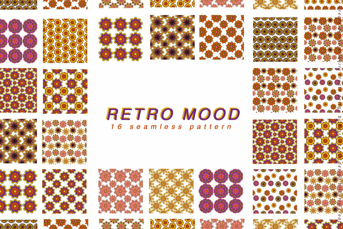 Retro Mood Pattern Set Retro Mood Pattern Set