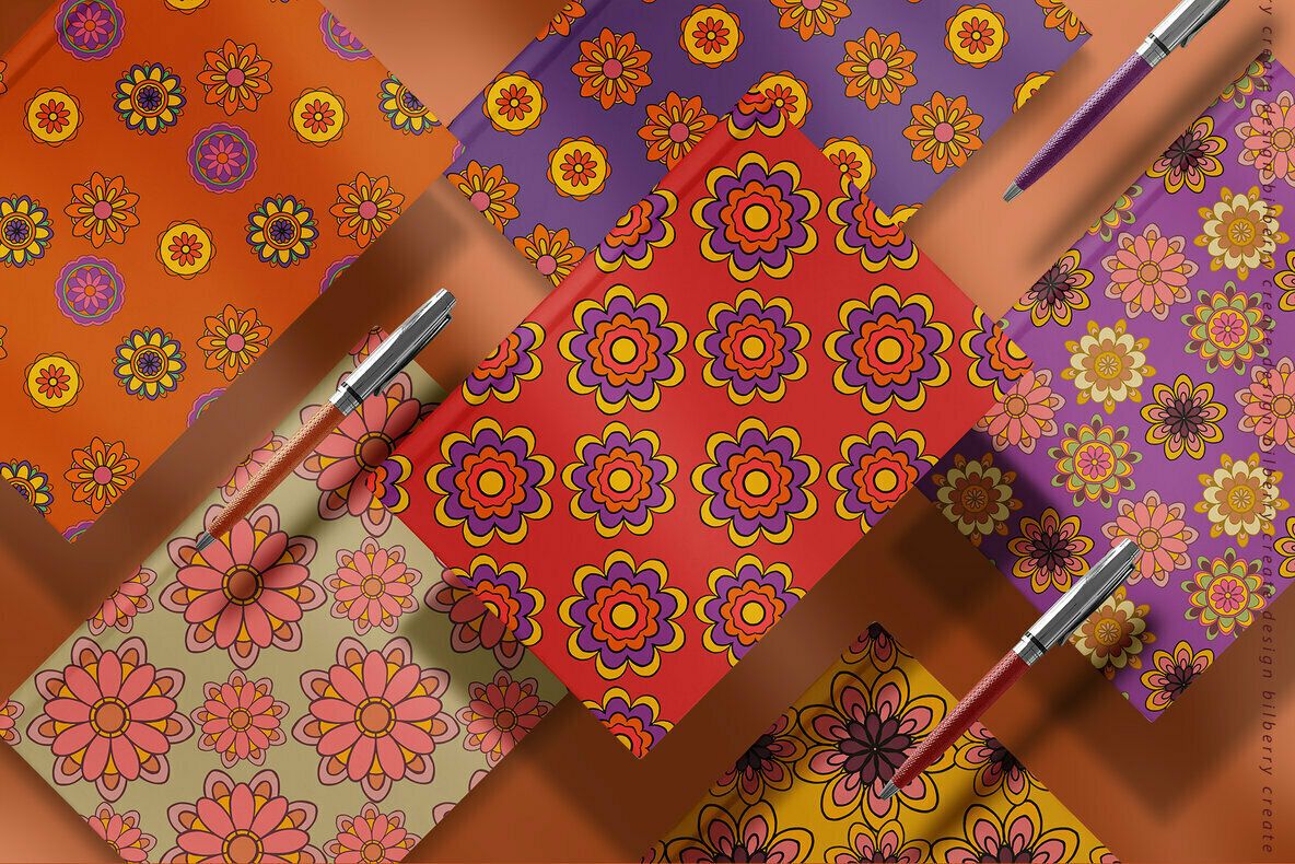 Retro Mood Pattern Set Retro Mood Pattern Set