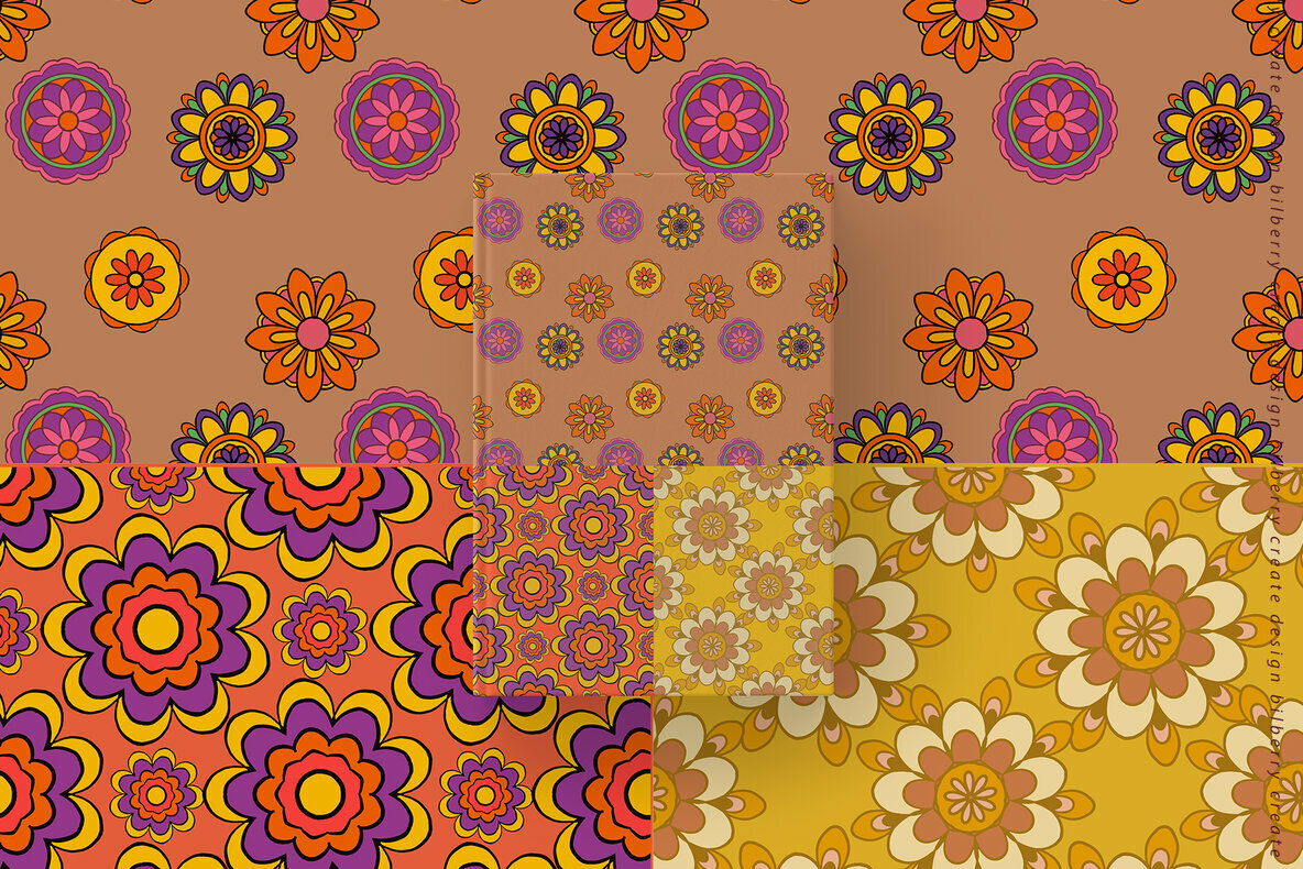 Retro Mood Pattern Set Retro Mood Pattern Set