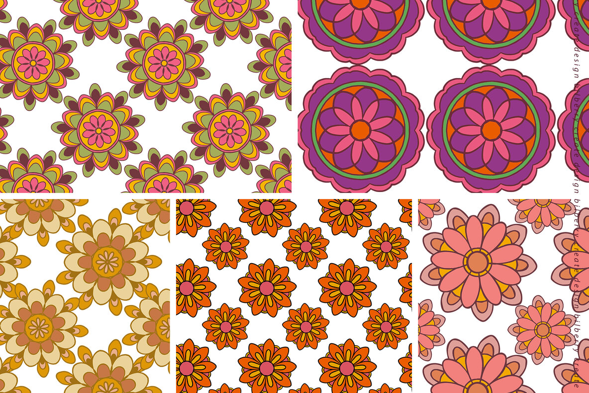 Retro Mood Pattern Set Retro Mood Pattern Set