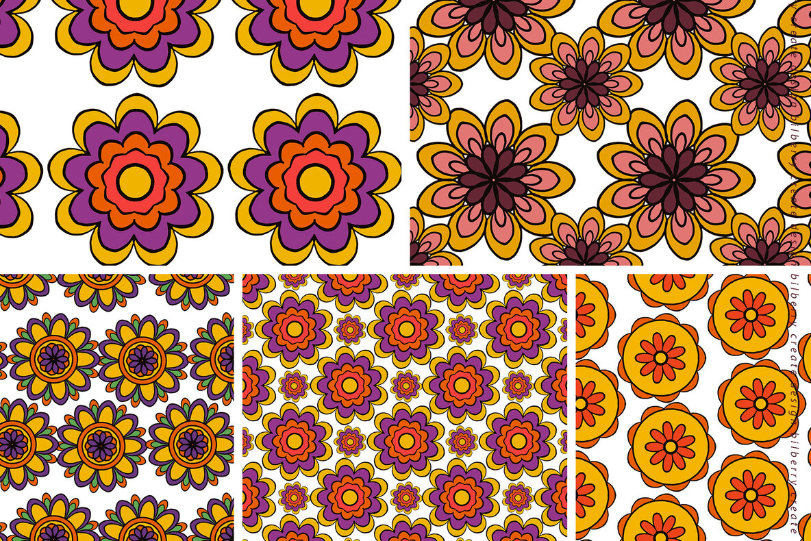 Retro Mood Pattern Set Retro Mood Pattern Set
