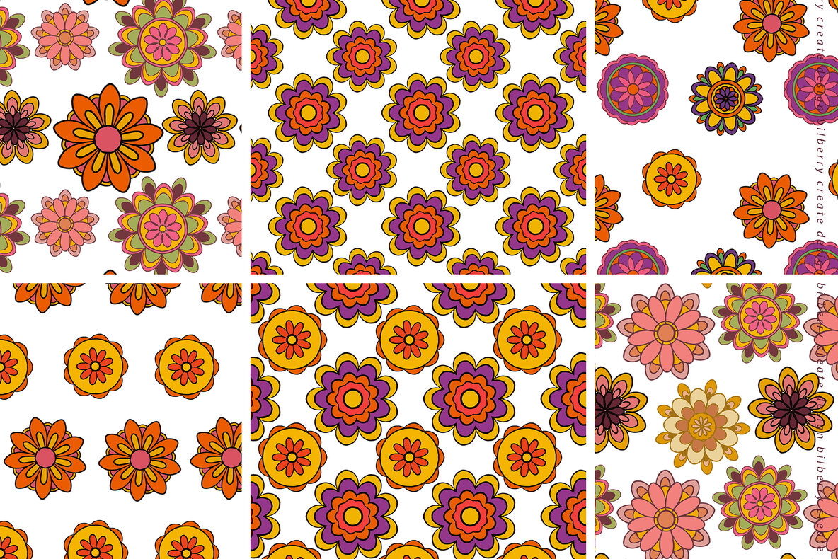 Retro Mood Pattern Set Retro Mood Pattern Set