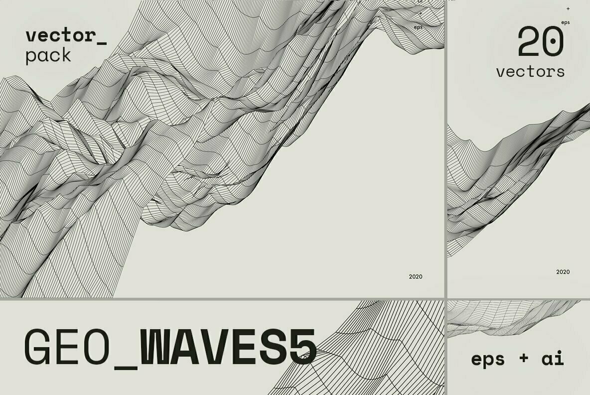 GEO WAVES5 Vector Pack 1