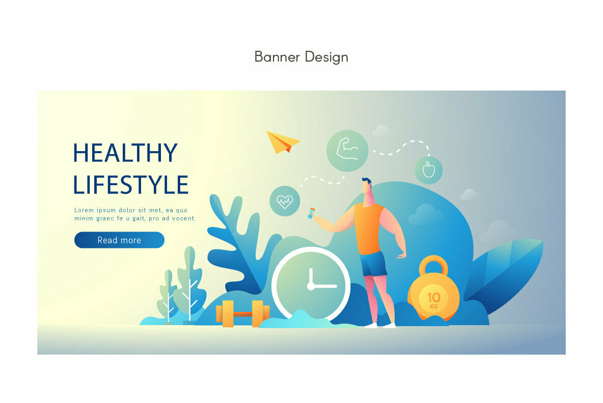 Healthy Lifestyle Man Premium Illustration pack 2
