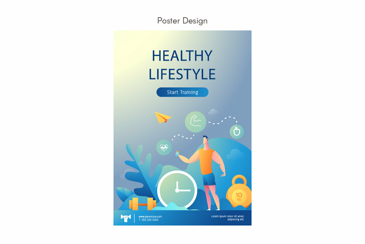 Healthy Lifestyle Man Premium Illustration pack 4