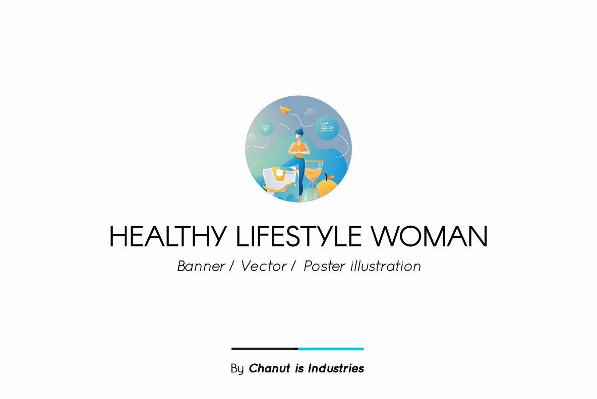 Healthy Lifestyle Woman Premium Illustration pack 1