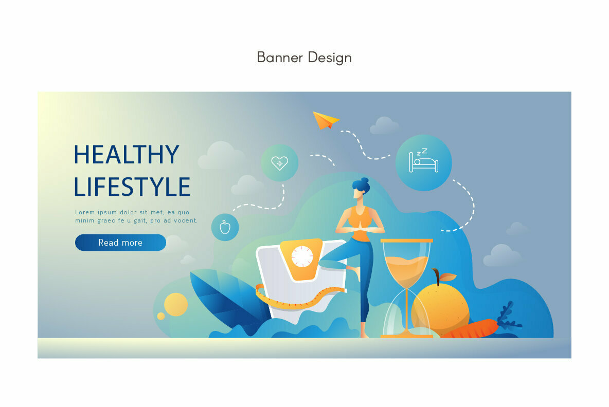 Healthy Lifestyle Woman Premium Illustration pack 2
