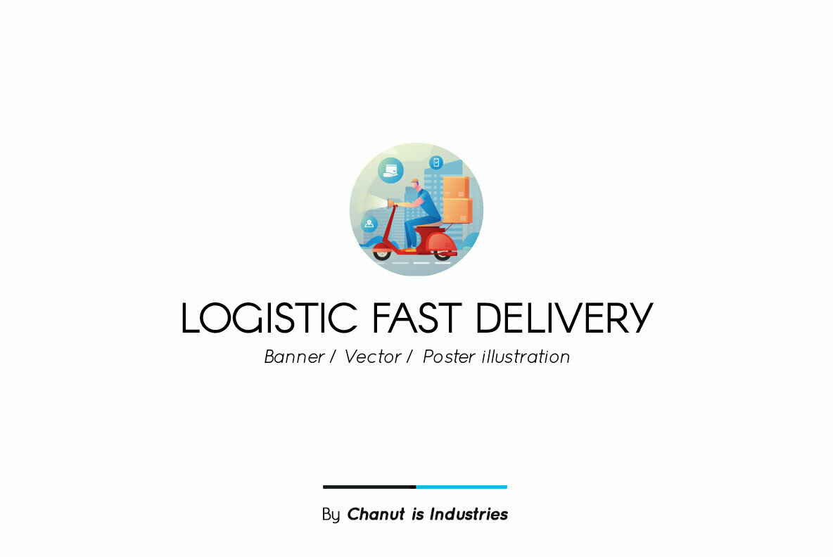 Logistic Fast Delivery Premium Illustration pack 1