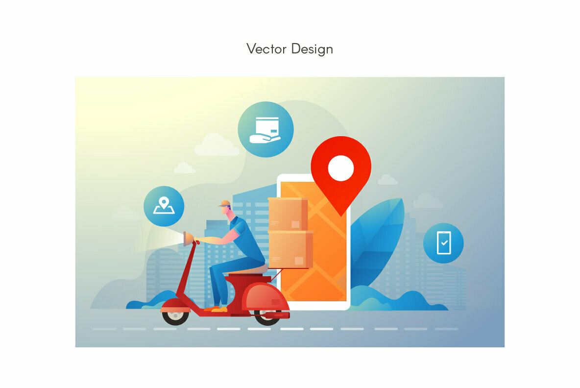 Logistic Fast Delivery Premium Illustration pack 3