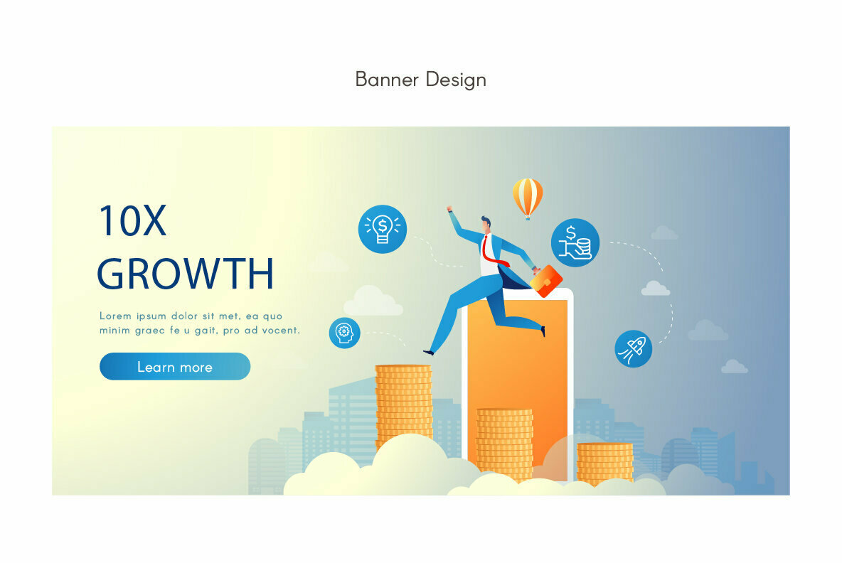 Businessman Growth Premium Illustration pack 2