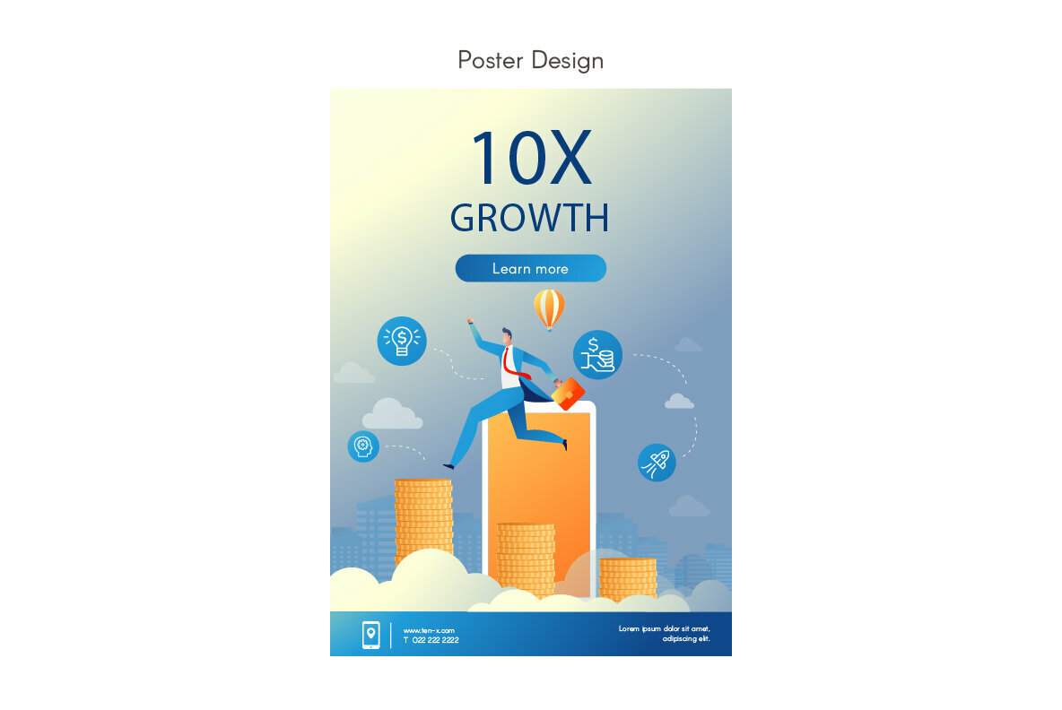Businessman Growth Premium Illustration pack 4