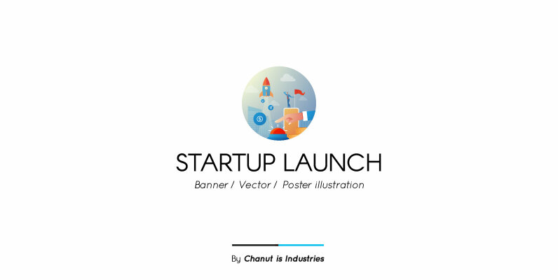Startup Launch Premium Illustration pack