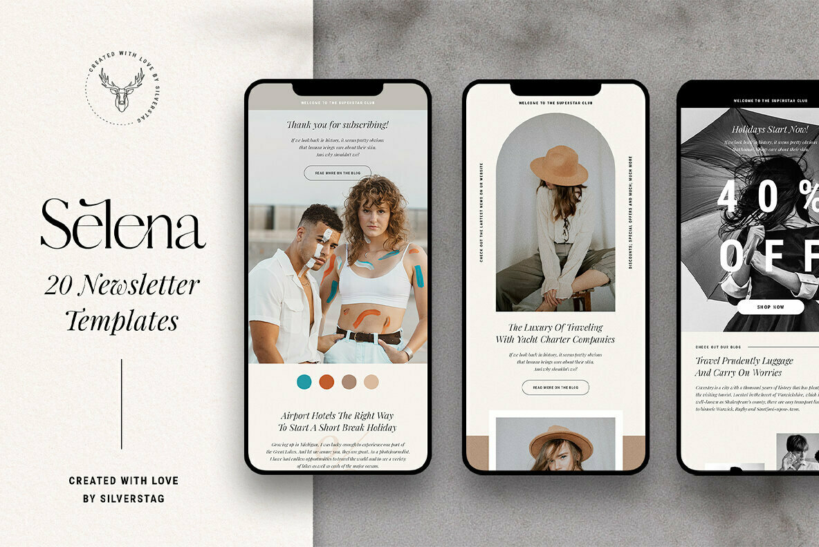 Selena   Modern Newsletter Templates 1