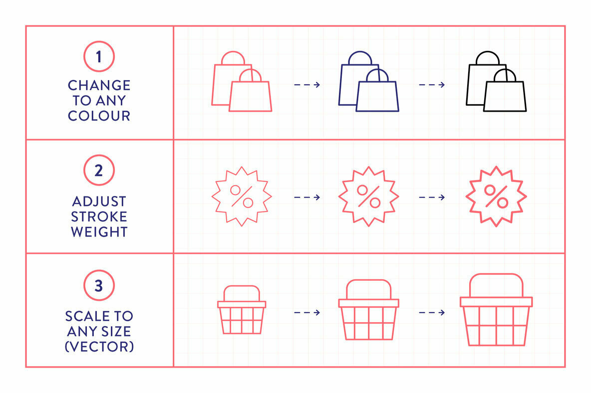 Line Icons Shopping Line Icons Shopping