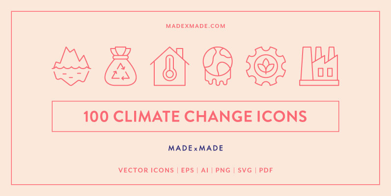 Line Icons     Climate Change