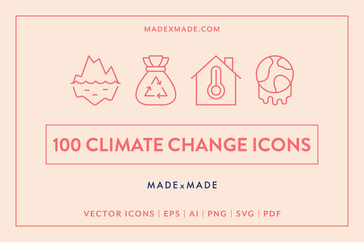Line Icons     Climate Change 1