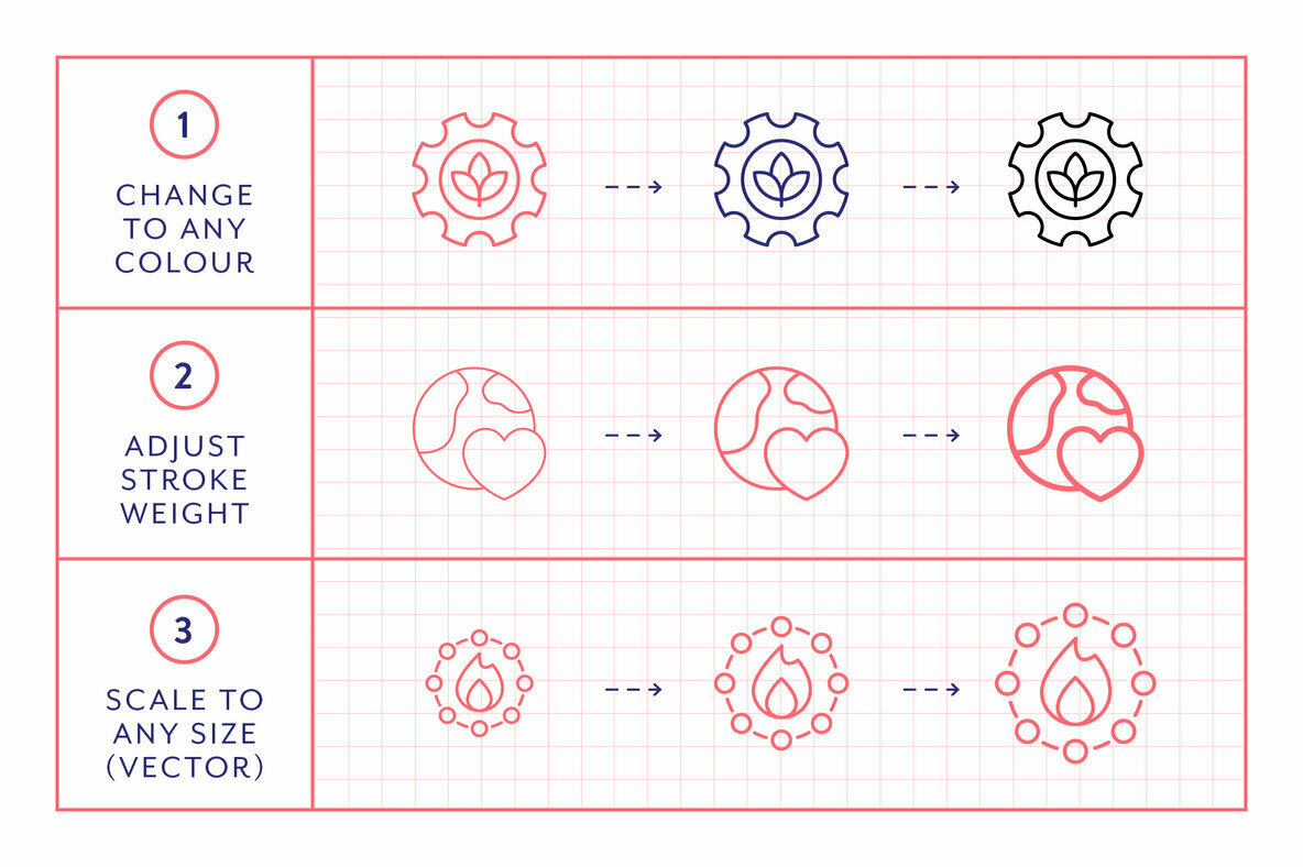 Line Icons     Climate Change 3