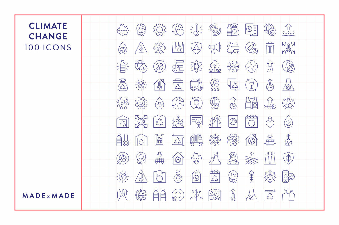 Line Icons     Climate Change 5