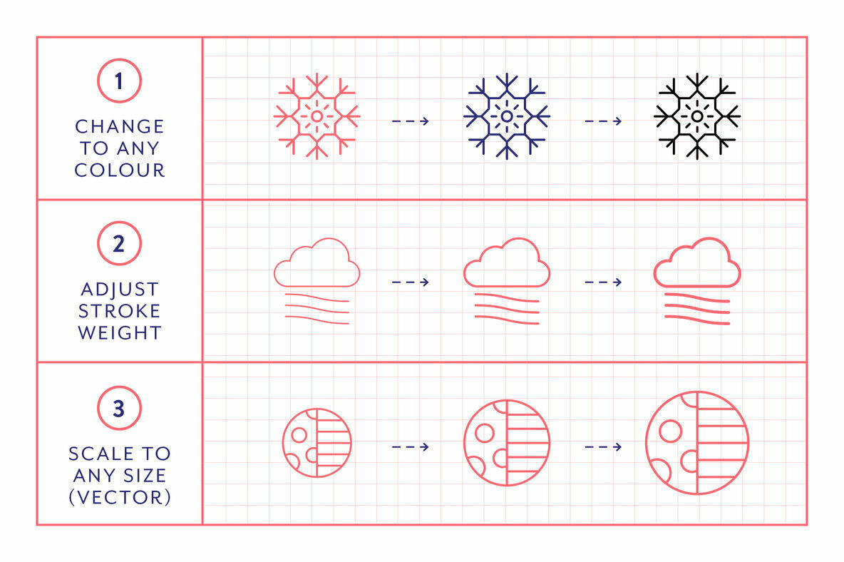 Line Icons Weather Line Icons Weather