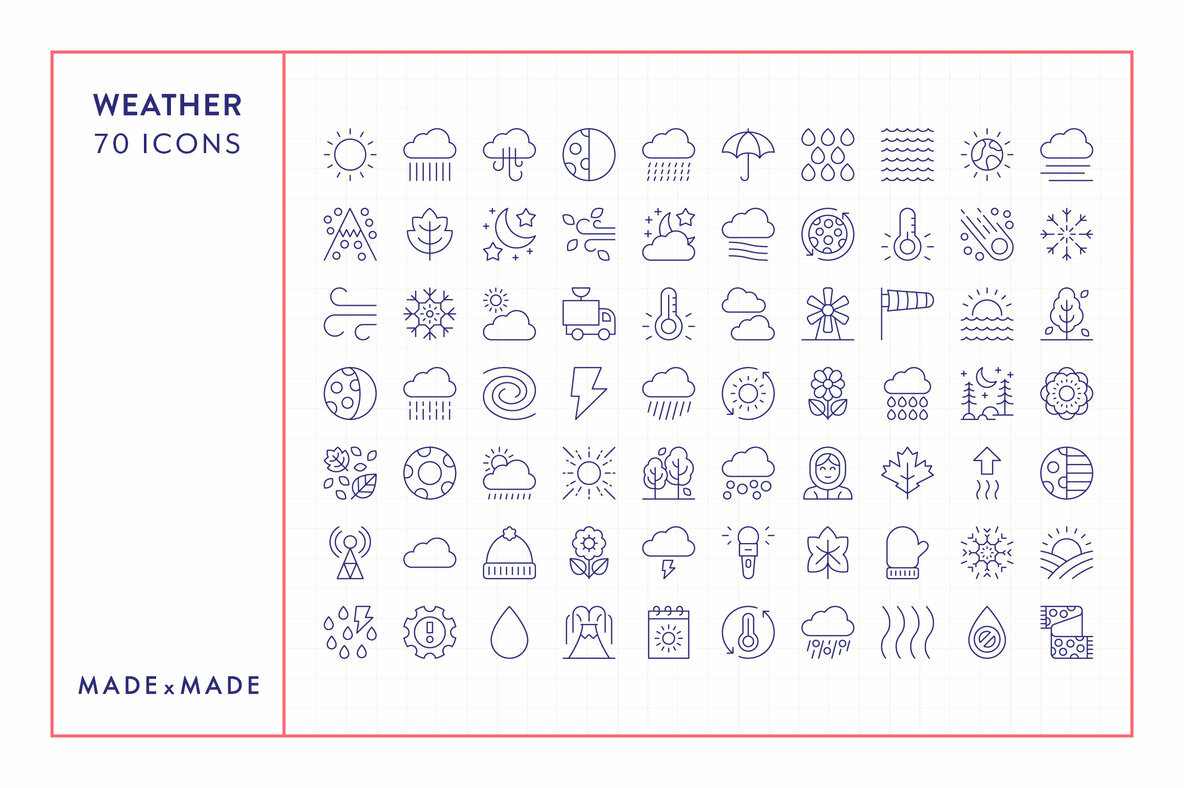 Line Icons Weather Line Icons Weather