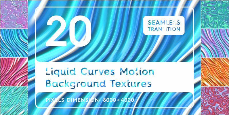 20 Liquid Curves Motion Background Textures