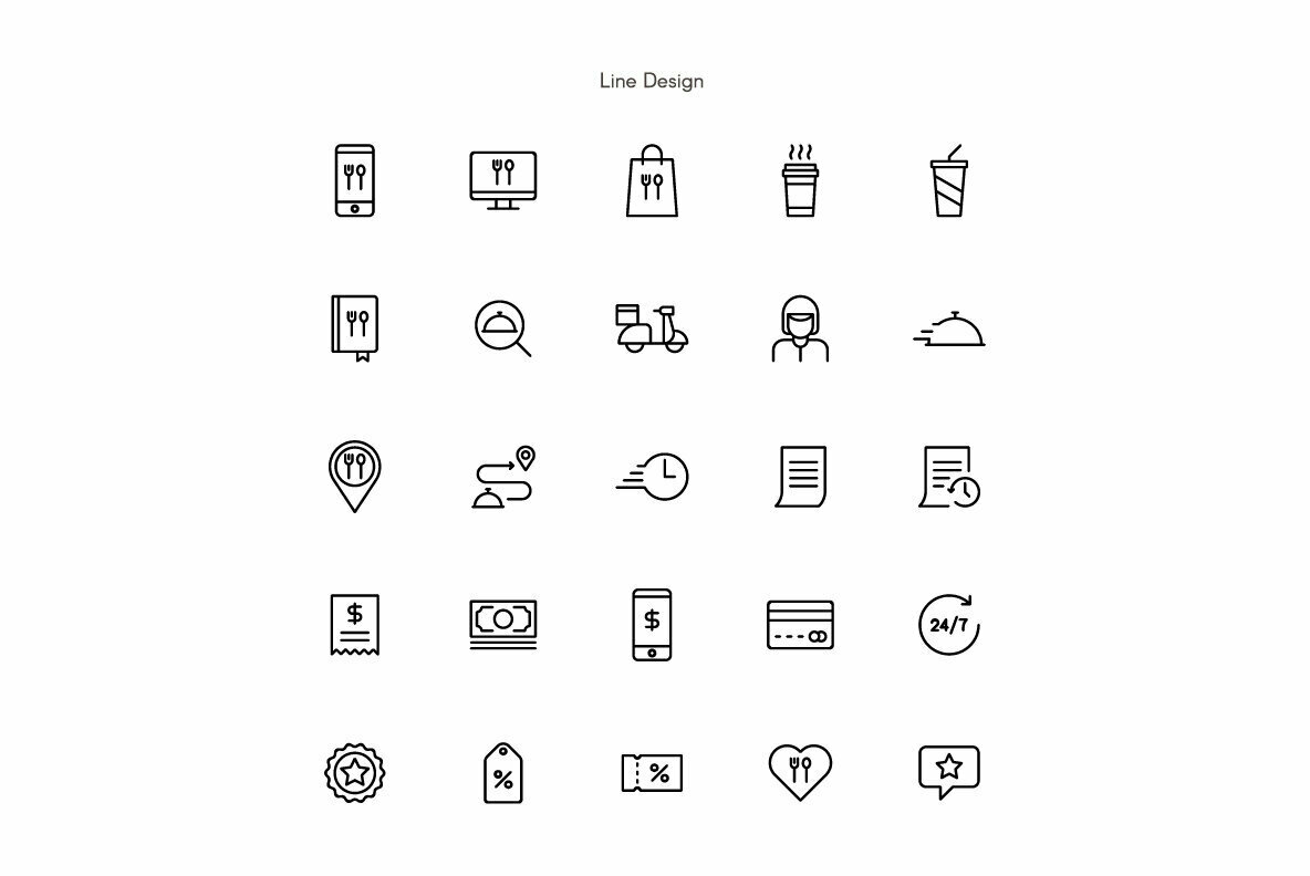 Food Delivery Premium Icon pack 2