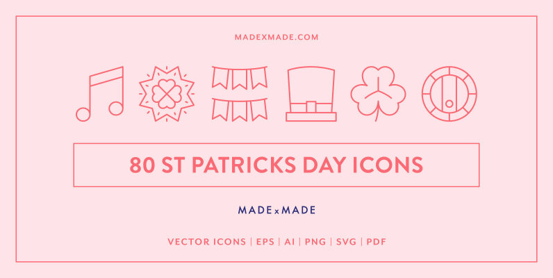 Line Icons     St Patricks Day