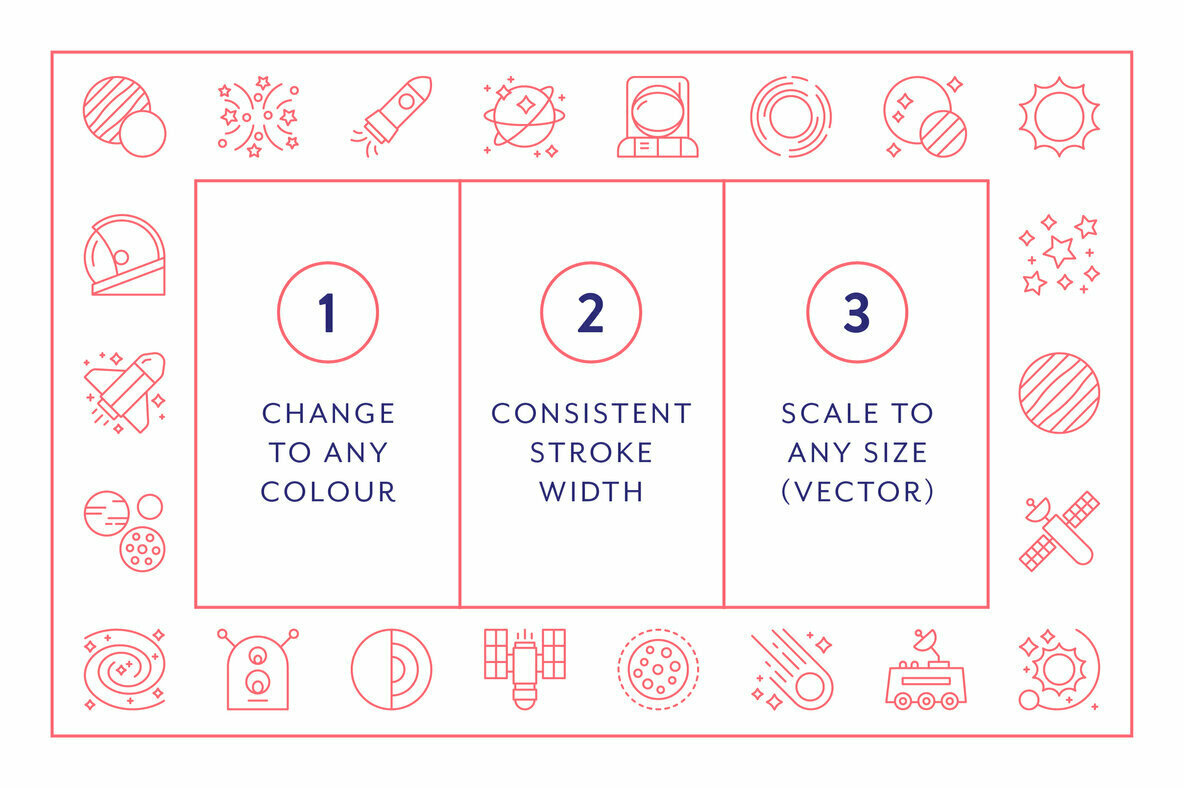 Line Icons     Space 3