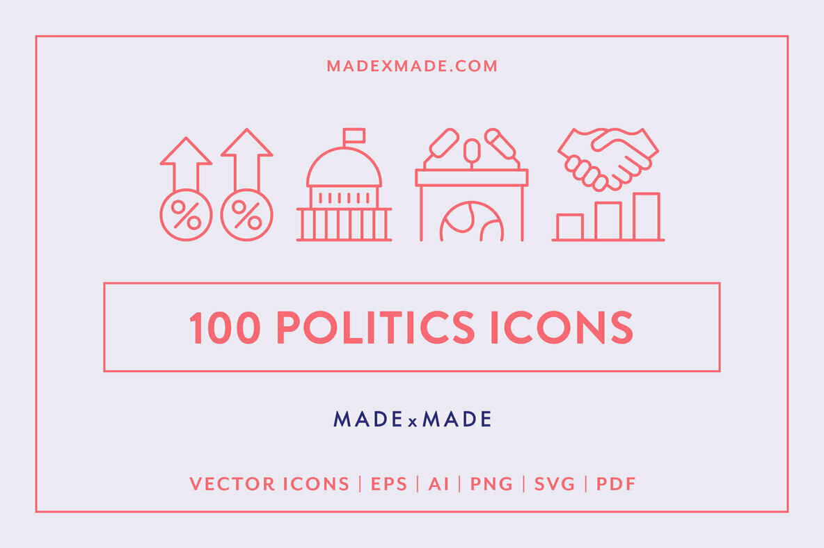 Line Icons Politics Line Icons Politics