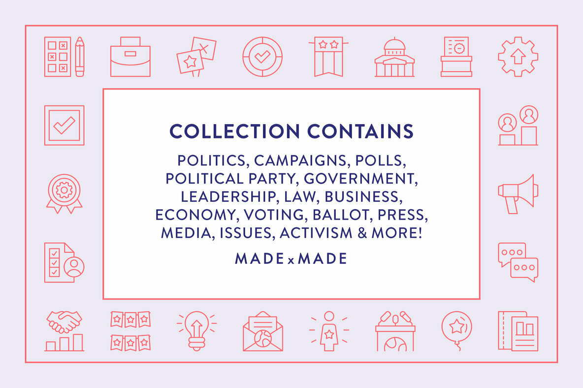 Line Icons Politics Line Icons Politics