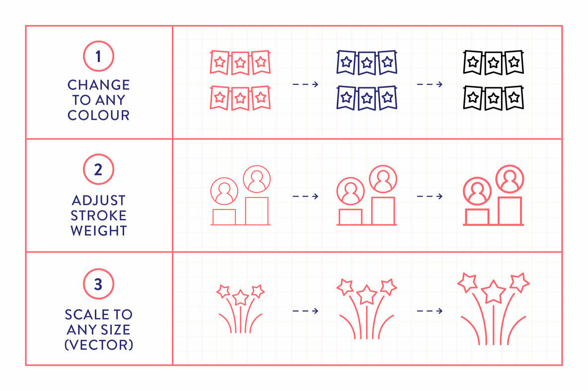 Line Icons Politics Line Icons Politics
